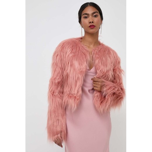 Pinko kurtka damska kolor różowy przejściowa 101742.A152 ze sklepu ANSWEAR.com w kategorii Futra damskie - zdjęcie 163370306