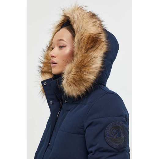 Superdry kurtka damska kolor granatowy zimowa Superdry L ANSWEAR.com
