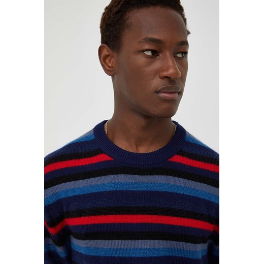 PS Paul Smith sweter wełniany męski kolor granatowy Ps Paul Smith L ANSWEAR.com