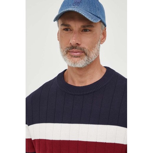 Tommy Hilfiger sweter bawełniany kolor biały Tommy Hilfiger M ANSWEAR.com