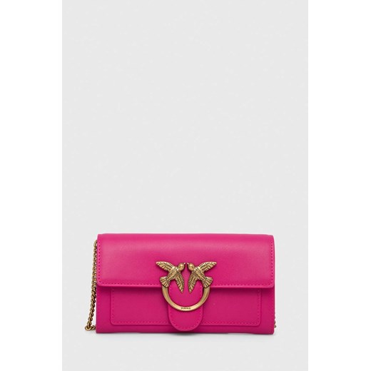 Pinko torebka kolor różowy 100062.A0F1 ze sklepu ANSWEAR.com w kategorii Kopertówki - zdjęcie 163384596