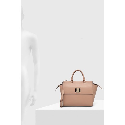 Furla torebka skórzana kolor różowy Furla ONE ANSWEAR.com