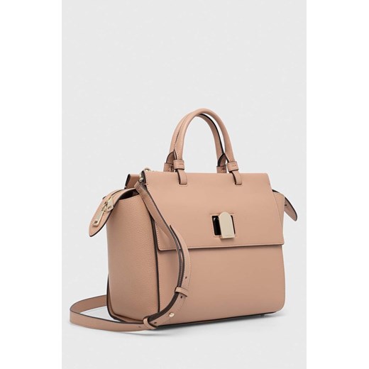 Furla torebka skórzana kolor różowy Furla ONE ANSWEAR.com