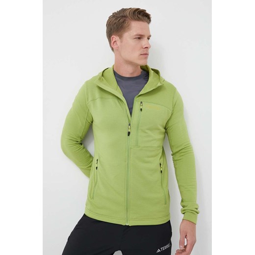 Marmot bluza sportowa Preon kolor zielony z kapturem gładka ze sklepu ANSWEAR.com w kategorii Bluzy męskie - zdjęcie 163402578