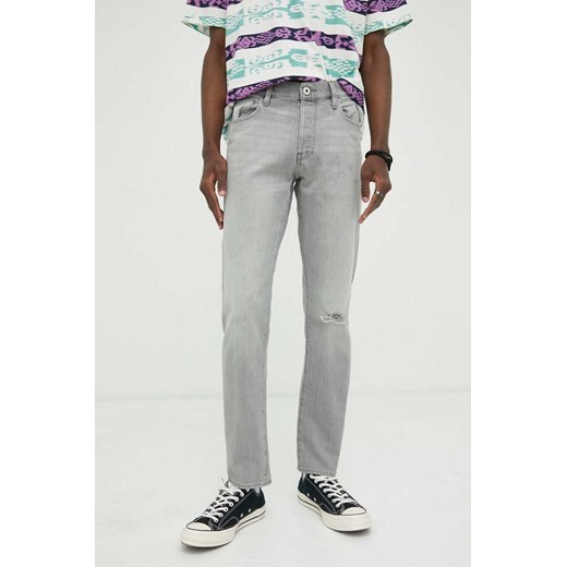 G-Star Raw jeansy męskie kolor szary ze sklepu ANSWEAR.com w kategorii Jeansy męskie - zdjęcie 163406905