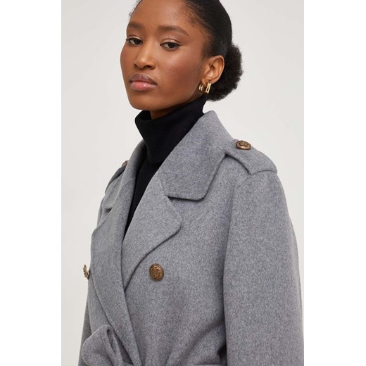 Answear Lab płaszcz wełniany kolor szary przejściowy Answear Lab M ANSWEAR.com