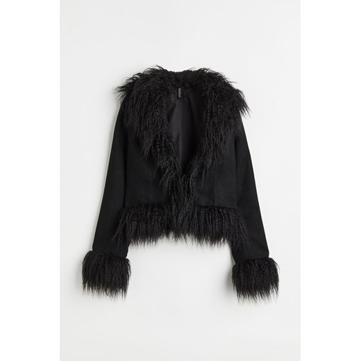 H & M - Kurtka z wiązaniem z przodu - Czarny H & M XS H&M