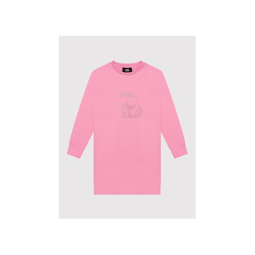 Karl Lagerfeld Kids Sukienka codzienna Z12218 S Różowy Regular Fit 6A MODIVO