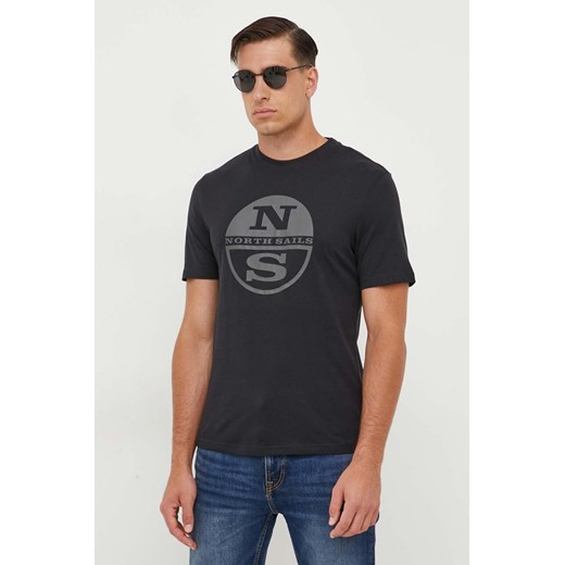 T-shirt męski North Sails z krótkimi rękawami z nadrukami