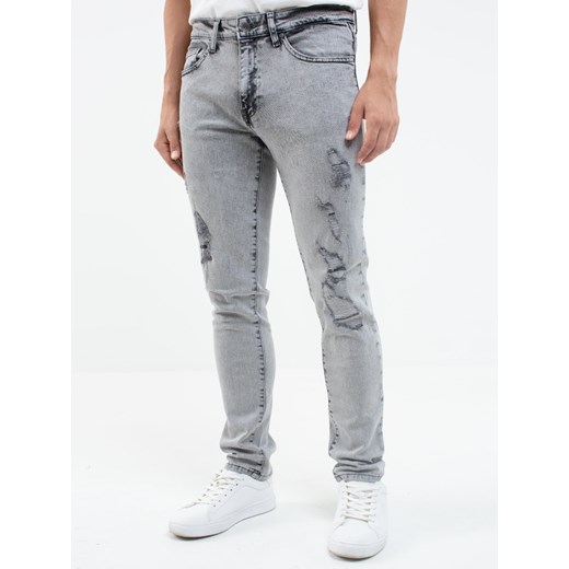 Spodnie jeans męskie z przetarciami Terry Carrot 991 ze sklepu Big Star w kategorii Jeansy męskie - zdjęcie 163433956