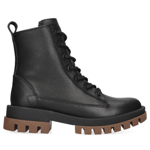 Czarne botki Kari, Kampa - polska produkcja, KK0010-02, Trapery i workery, Kampa 38 Konopka Shoes
