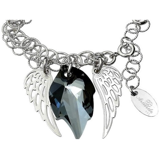 Kryształy bransoletka NIGHT ANGEL WING SREBRO One Size 111ara111nde