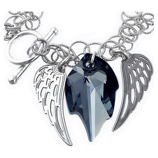 Unikat bransoletka Kryształy Crystals Night Angel Wing Srebro One Size 111ara111nde