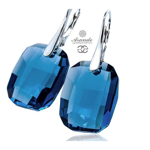 Kryształy UNIKAT kolczyki DENIM BLUE SREBRO One Size 111ara111nde