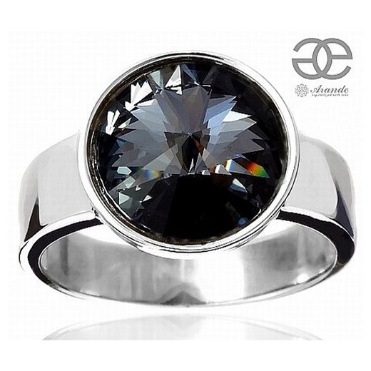 Kryształy piękny pierścionek SILVER NIGHT SREBRO One Size 111ara111nde