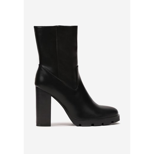 Botki Born2be na obcasie jesienne eleganckie na zamek 