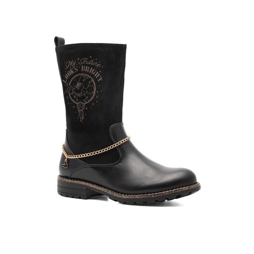 Buty zimowe dziecięce Mickey&Friends czarne na zamek kozaki 