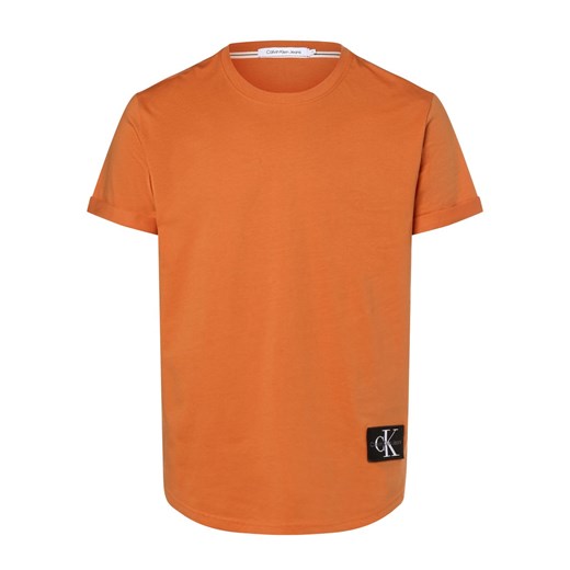 Calvin Klein Jeans T-shirt męski Mężczyźni Bawełna sjena jednolity ze sklepu vangraaf w kategorii T-shirty męskie - zdjęcie 163444329