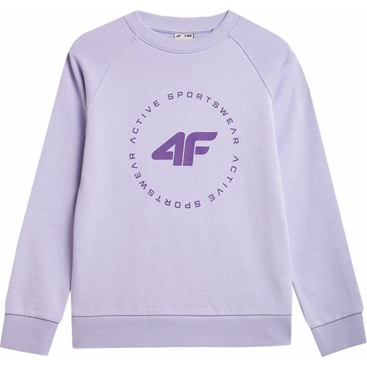 Bluza dziewczęca fioletowa 4F na zimę 
