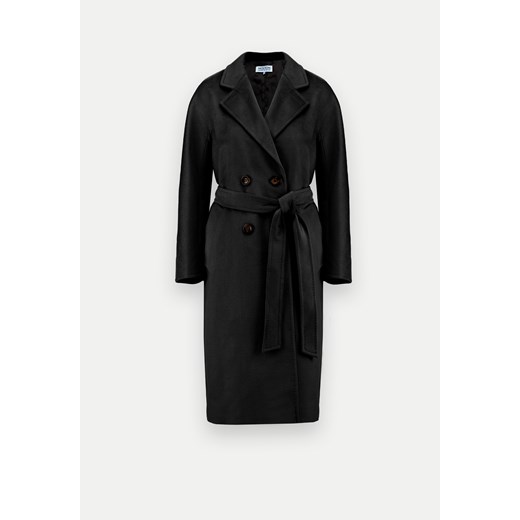 Czarny dwurzędowy płaszcz 100% wełna Molton 38 Molton