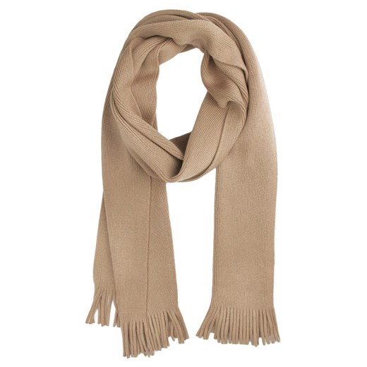 Szalik Dziergany Beżowy, Jednokolorowy Ciepły Wełniany z Frędzlami -V. FRAAS SZAWLN1188 ze sklepu JegoSzafa.pl w kategorii Szaliki męskie - zdjęcie 163450527