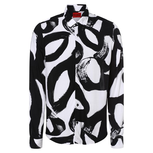 HUGO Koszula męska Mężczyźni Comfort Fit wiskoza biały wzorzysty XL vangraaf
