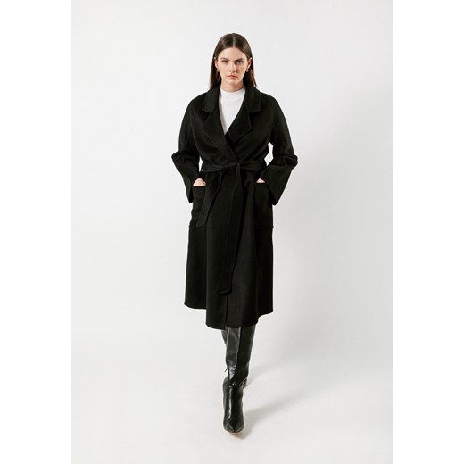 Czarny płaszcz double face 100% wełna ze sklepu Molton w kategorii Płaszcze damskie - zdjęcie 163456349