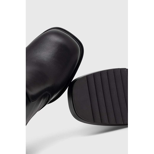 Buffalo botki May W Sock damskie kolor czarny na słupku 1220030 Buffalo 38 ANSWEAR.com