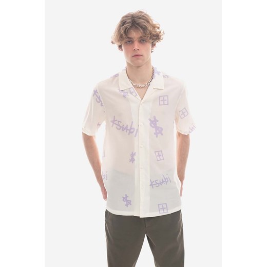 KSUBI koszula męska kolor biały regular MPS23SH001-BIALY ze sklepu PRM w kategorii Koszule męskie - zdjęcie 163459949