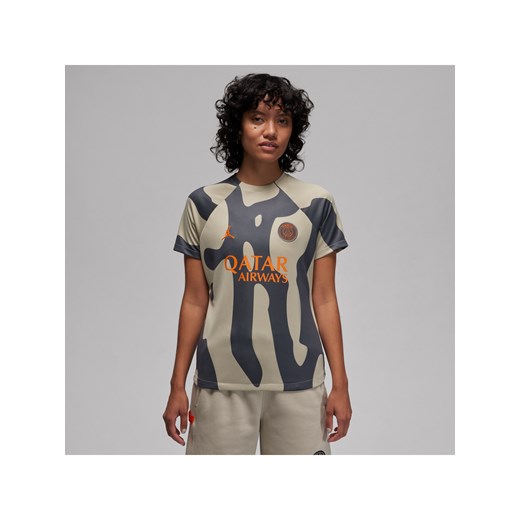 Damska przedmeczowa koszulka piłkarska Nike Dri-FIT Paris Saint-Germain Academy Pro (wersja trzecia) - Brązowy ze sklepu Nike poland w kategorii Bluzki damskie - zdjęcie 163460247