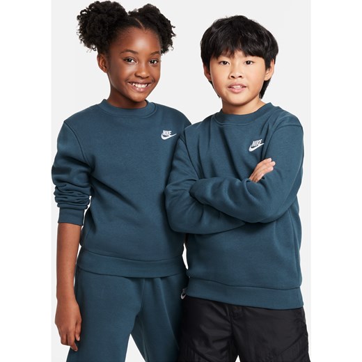 Bluza dresowa dla dużych dzieci Nike Sportswear Club Fleece - Zieleń Nike XS Nike poland