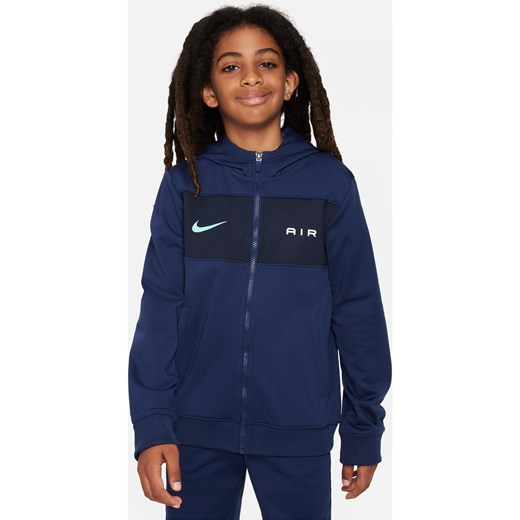 Bluza z kapturem i zamkiem na całej długości dla dużych dzieci (chłopców) Nike Air - Niebieski ze sklepu Nike poland w kategorii Bluzy chłopięce - zdjęcie 163460555