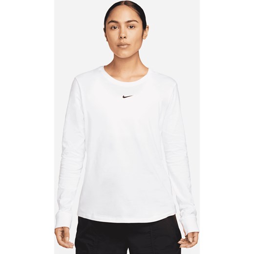 Damski T-shirt z długim rękawem Nike Sportswear Premium Essentials - Biel Nike S Nike poland
