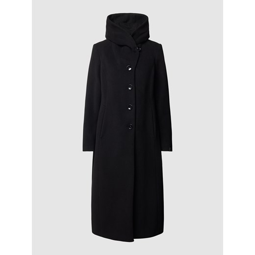 Czarny płaszcz damski Milo Coats z wełny casual 