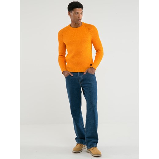 BIG STAR sweter męski pomarańczowa casual 