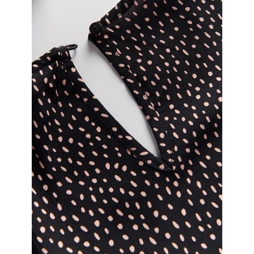 Reserved - Wzorzysta sukienka midi - beżowy Reserved M Reserved