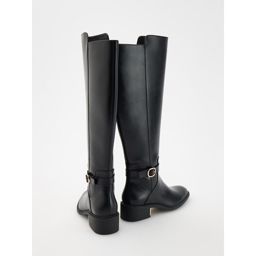 Reserved - Kozaki z wysoką cholewką - czarny Reserved 39 Reserved