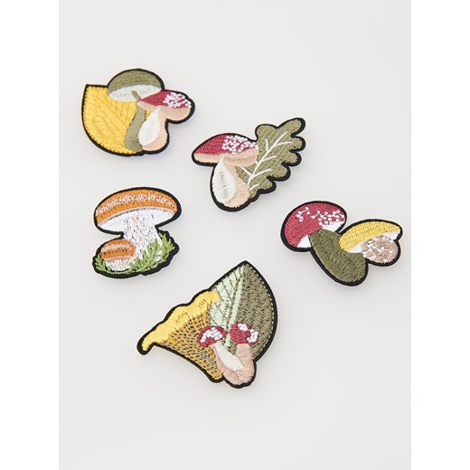 Reserved - Haftowane naprasowanki 5 pack - wielobarwny Reserved ONE SIZE Reserved