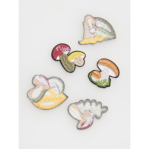 Reserved - Haftowane naprasowanki 5 pack - wielobarwny Reserved ONE SIZE Reserved