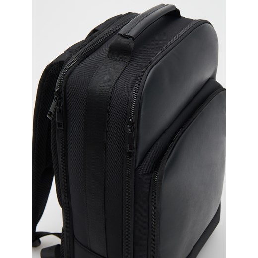 Reserved - Gładki plecak z uchwytem - czarny Reserved ONE SIZE Reserved