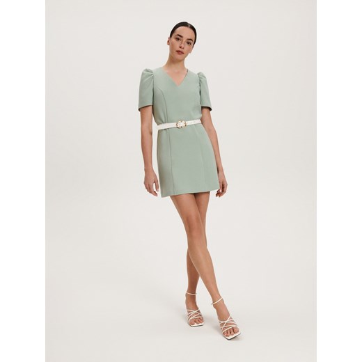 Reserved - Sukienka mini z paskiem - jasnoturkusowy ze sklepu Reserved w kategorii Sukienki - zdjęcie 163477929
