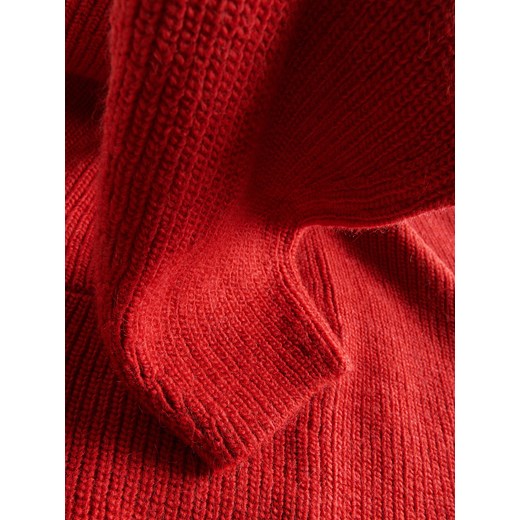 Reserved - Sweter z kwadratowym dekoltem - czerwony Reserved S Reserved