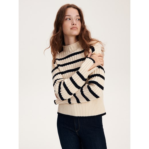 Reserved - Sweter ze stójką - wielobarwny ze sklepu Reserved w kategorii Swetry damskie - zdjęcie 163480569