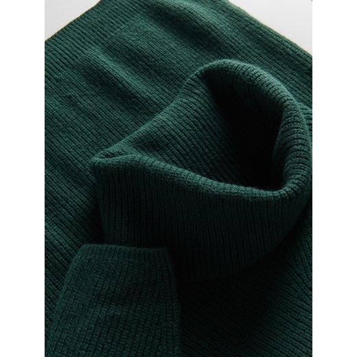 Reserved - Sweter z luźnym golfem - ciemnozielony Reserved S Reserved