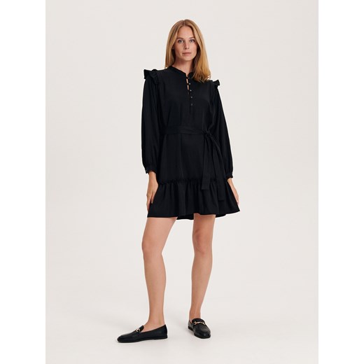 Reserved - Sukienka mini z lyocellu - czarny ze sklepu Reserved w kategorii Sukienki - zdjęcie 163484785