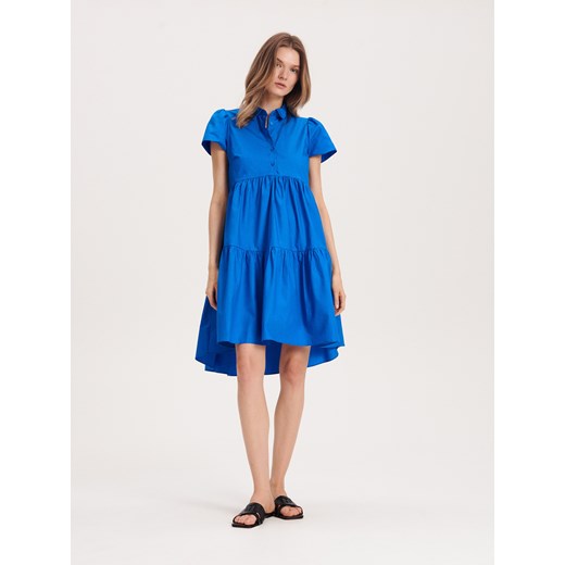 Reserved - Koszulowa sukienka - niebieski Reserved 40 promocyjna cena Reserved