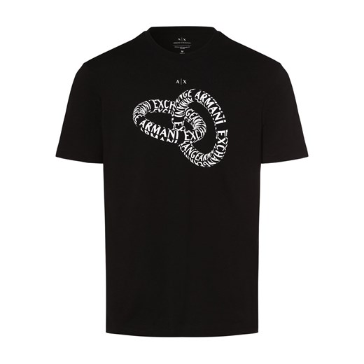 Armani Exchange T-shirt męski Mężczyźni Bawełna czarny nadruk Armani Exchange S vangraaf