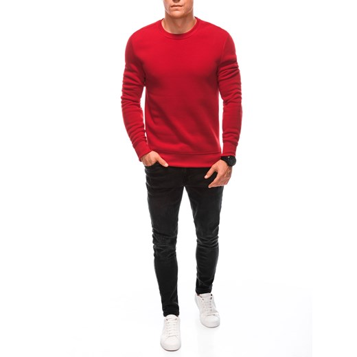 Bluza męska bez kaptura EM-SSNZ-22FW-019 V4 - czerwona ze sklepu Edoti w kategorii Bluzy męskie - zdjęcie 163503296