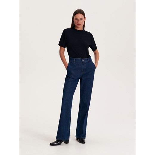 Reserved - Jeansy flare - indigo jeans Reserved XS okazja Reserved