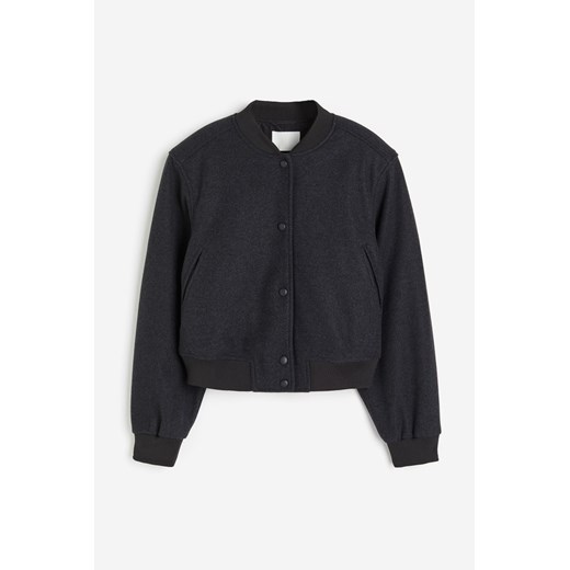 H & M - Filcowa kurtka bomberka - Czarny H & M M H&M